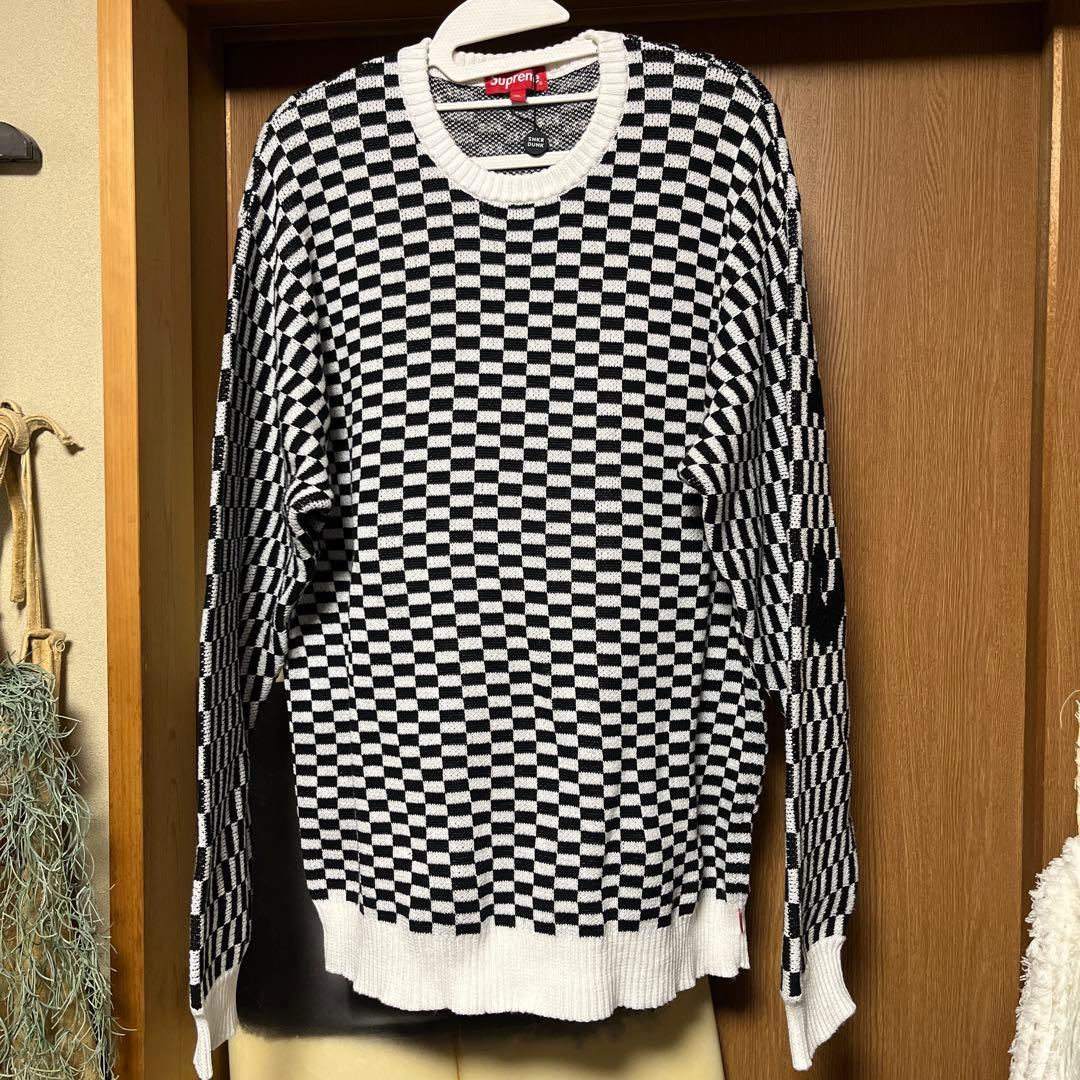 Supreme チェック柄 クルーネック セーター XL - メルカリ