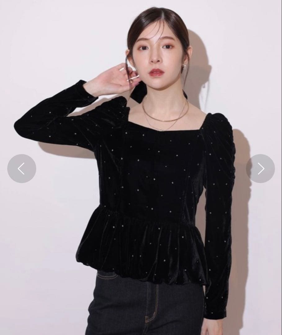 ベロア刺繍ペプラムブラウス　Rirandture Rirandture（リランドチュール）の「ベロア刺繍ペプラムブラウス