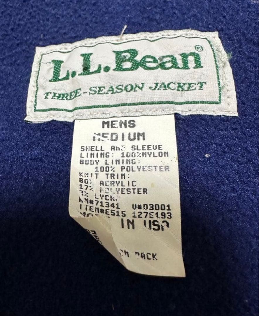 L.L.bean 80s USA製スリーシーズンJK ウォームアップジャケット