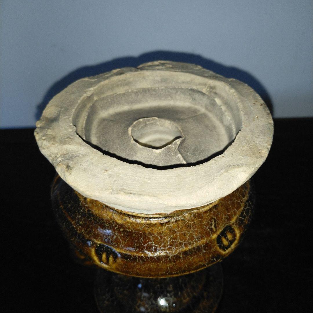 NO596 さつま飴釉灯器 江戸 灯火器 灯火具 時代物 - メルカリ