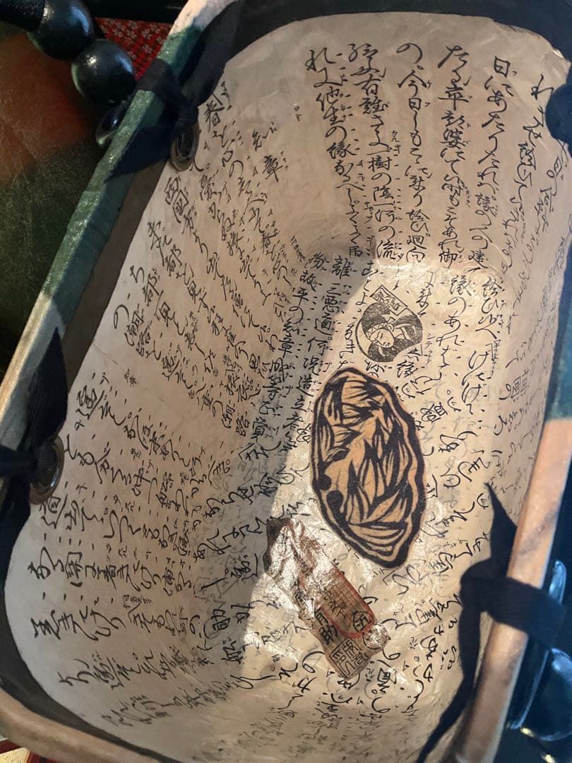 一閑張り 一閑張りバッグ 古文書 和紙 大正 着物 竹籠 小林清親 猫と