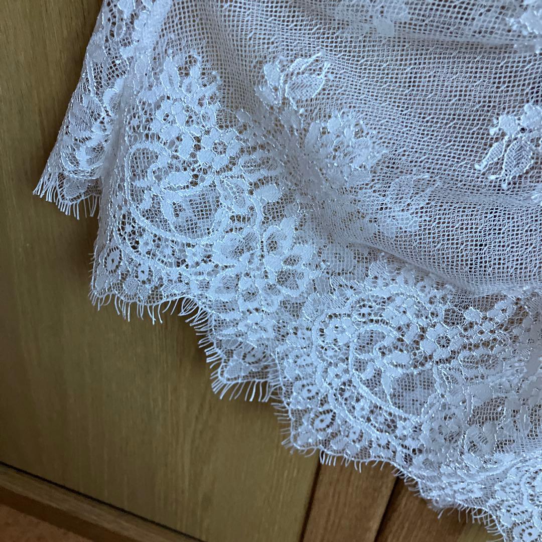 Ade 裾レースタンクトップ ホワイト フリーサイズ - メルカリ