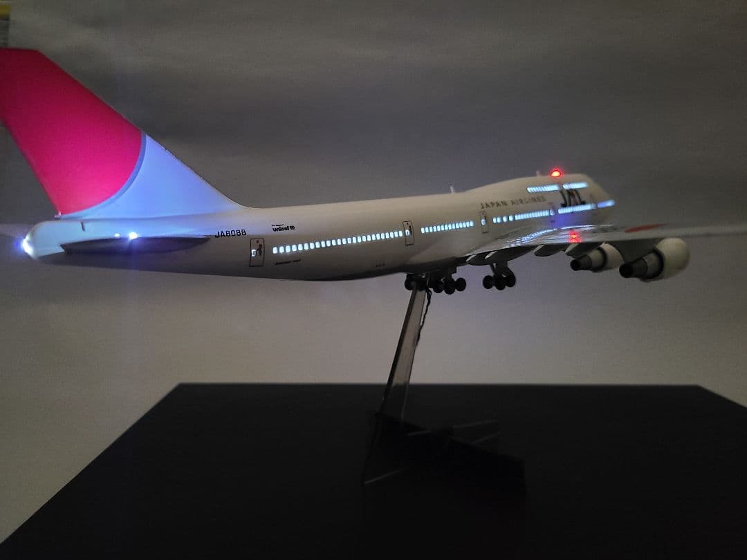 JAL BOEING 747-400 LED仕様 完成品 - メルカリ