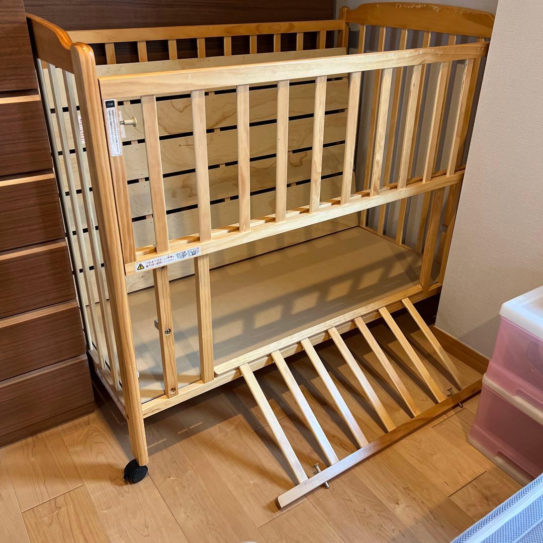 美品☆大和屋 ハイタイプ☆ベビーベッド☆ フロール - メルカリ