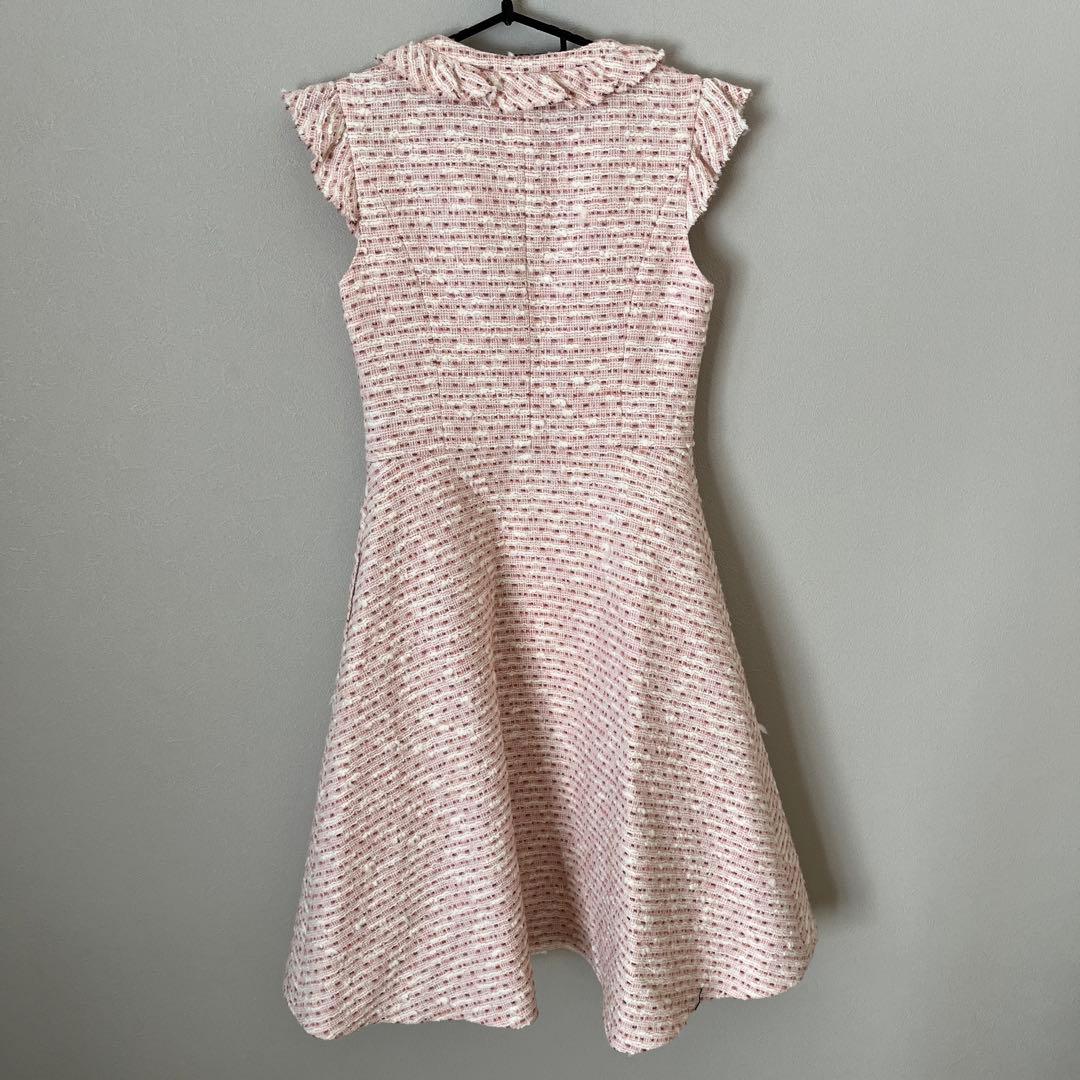 Rene ルネ ピンク ツイード ワンピース 34 - メルカリ