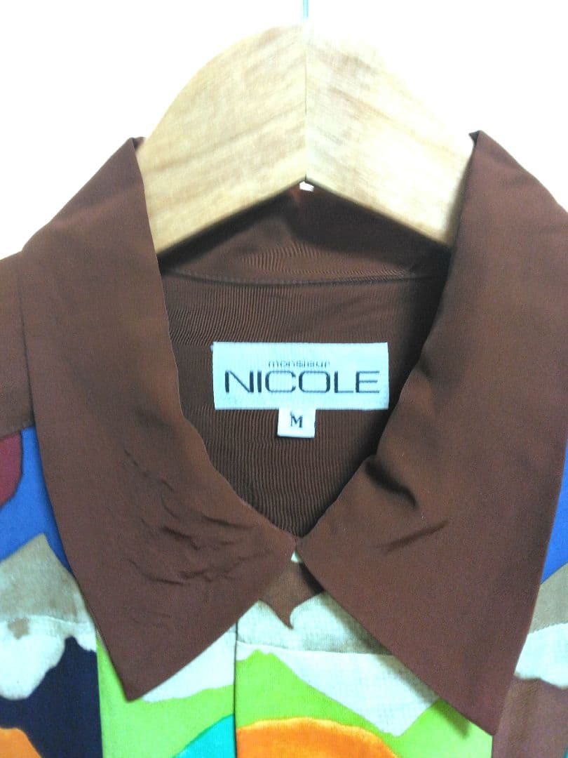 新品 タグ付き ヴィンテージ NICOLE ムッシュ ニコル 長袖 シャツ M