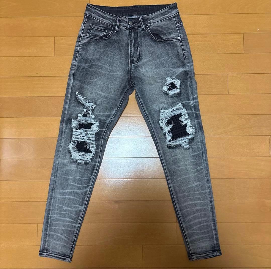 スリムフィットデニム 28 mnml purple brand AMIRI - メルカリ
