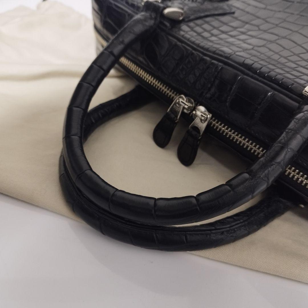 未使用自宅保管☆ JRA認定 ビジネスバッグ クロコダイル マット