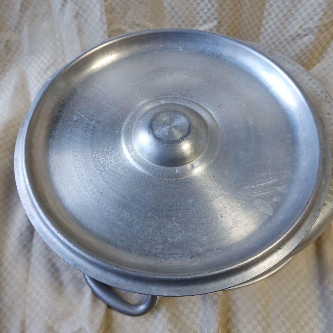 アルミ製 両手鍋 KING 412 蓋付き 外輪鍋 業務用