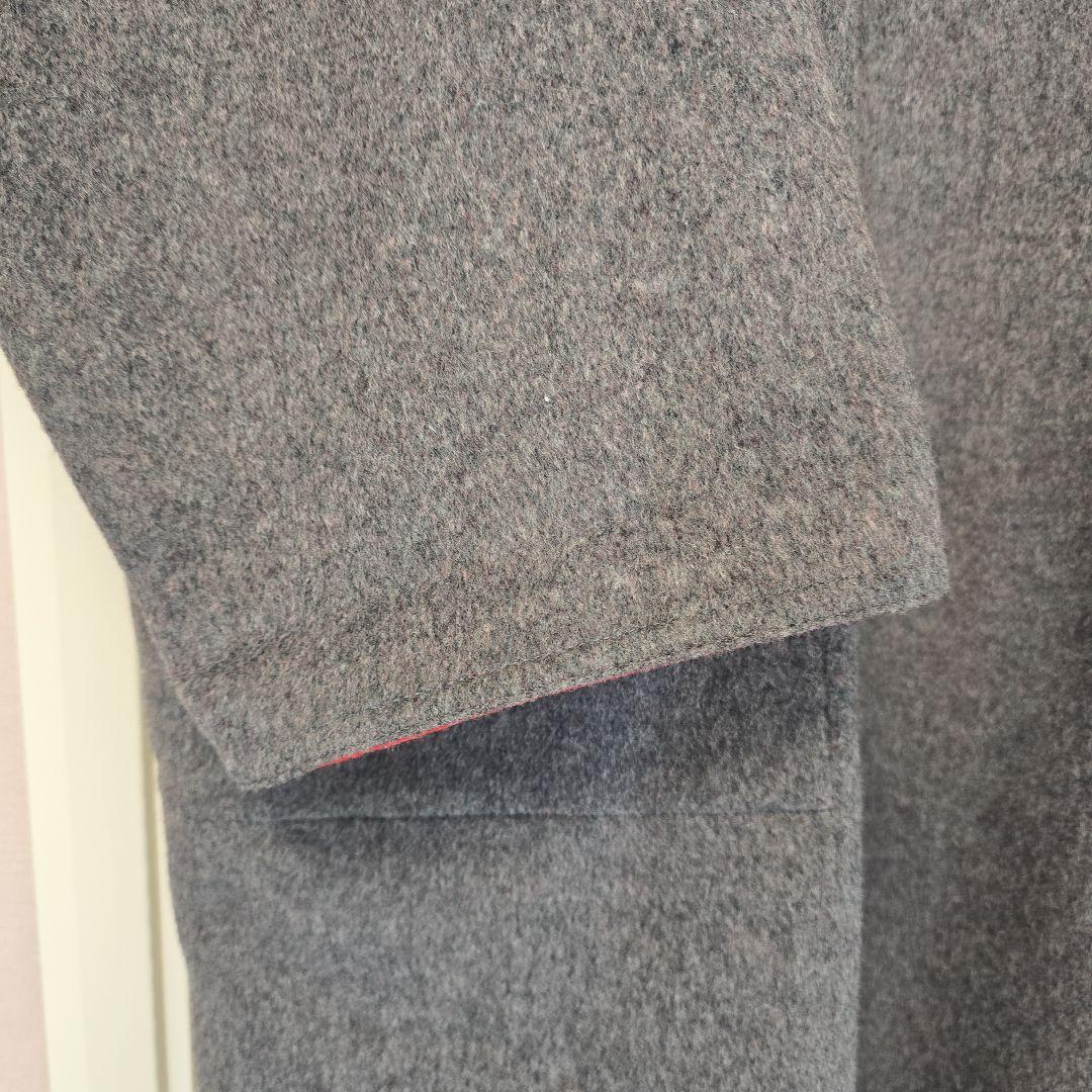 ❤️ヴィンテージ❤️Leilianレリアン ウールリバーコート グレー 赤 9