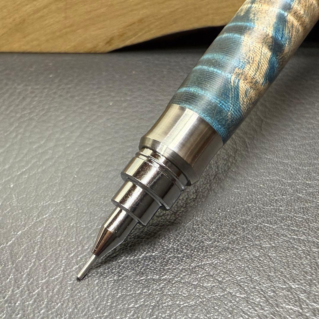 168栃トラ杢スタビ 木製シャーペン 最強低重心R② ステンレス