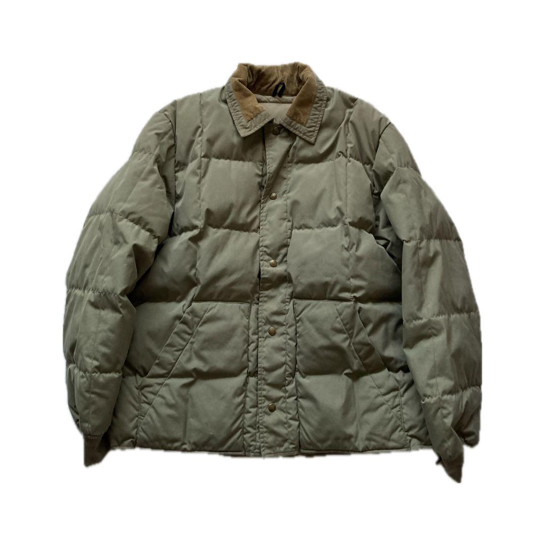 【希少】80s USA製エディバウアー ダウンジャケット XL 黒タグ アメリカ Eddie Bauer（エディーバウアー） 古着 80~90年代 黒タグ グースダウン