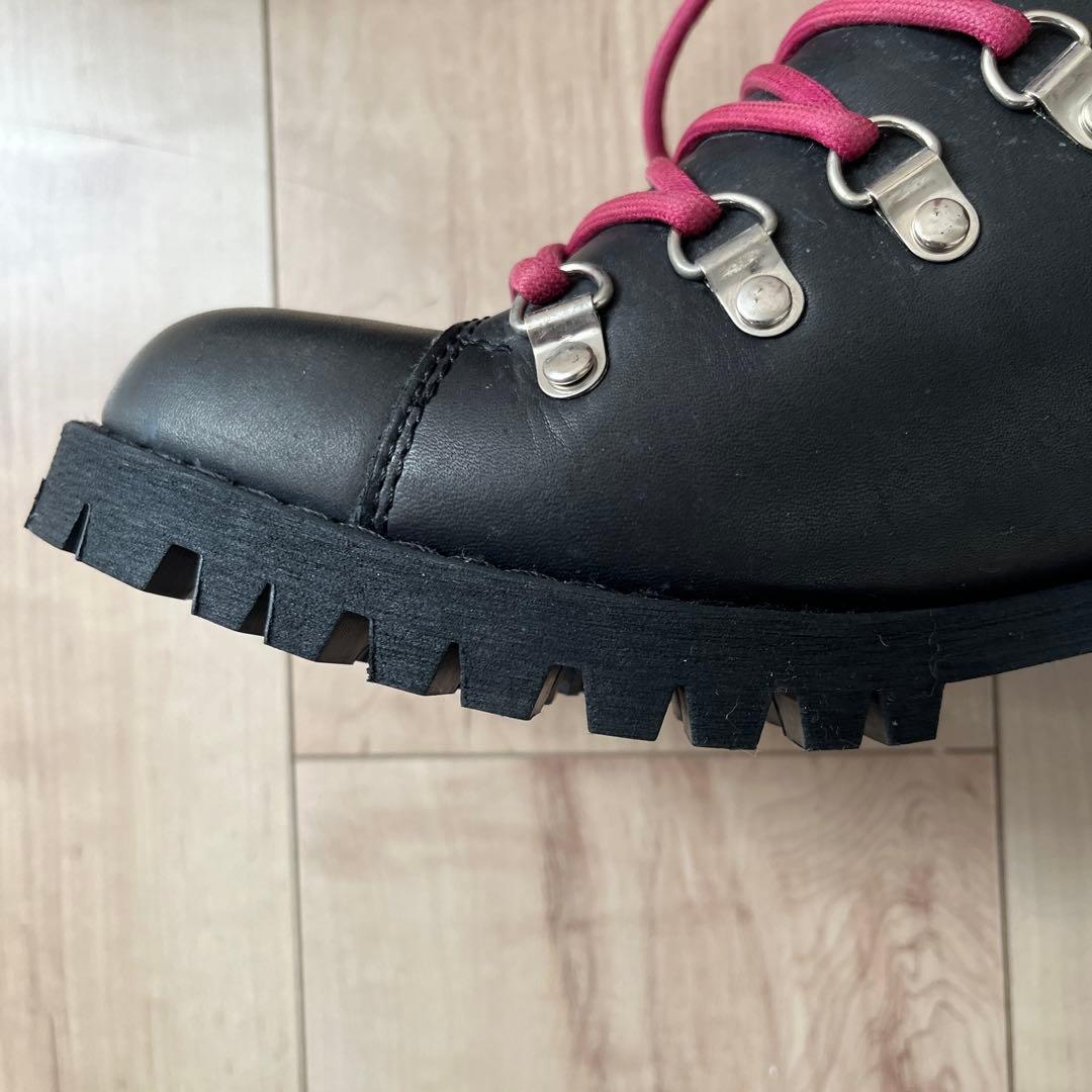 LIMI feu】ファー付きブーツ ブラック/ピンク