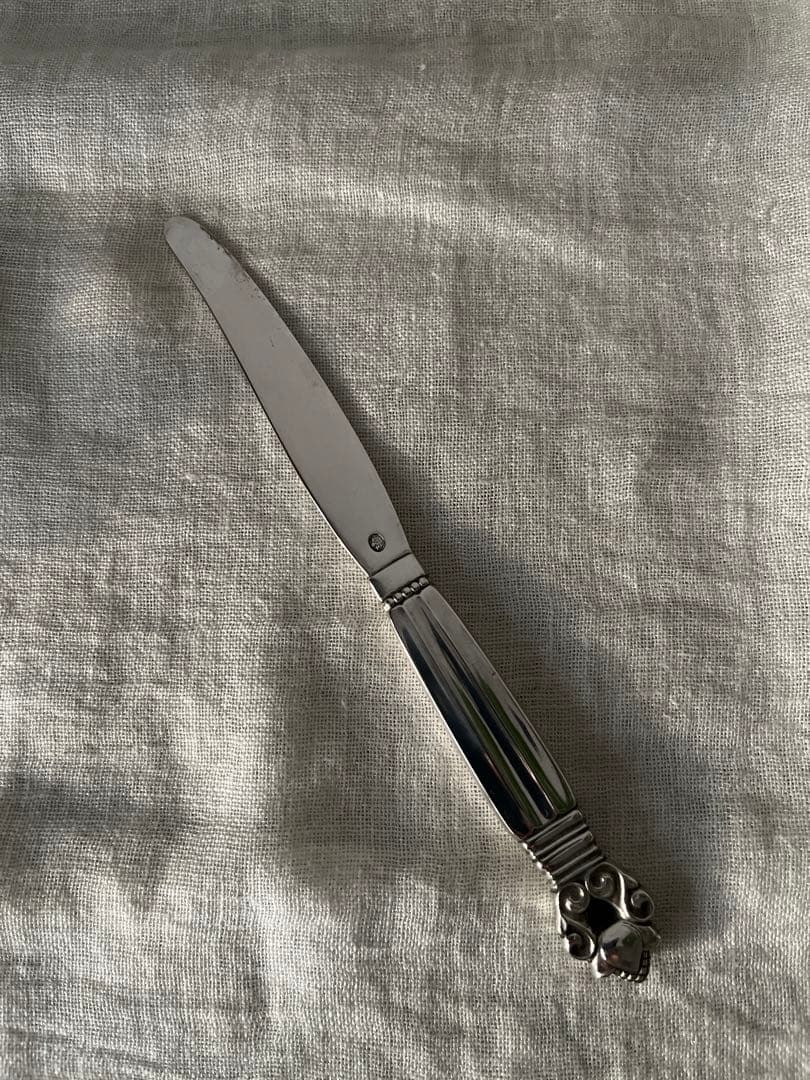 Whiting ホワイティング】純銀／バターナイフ「Lily」モノグラム有り①