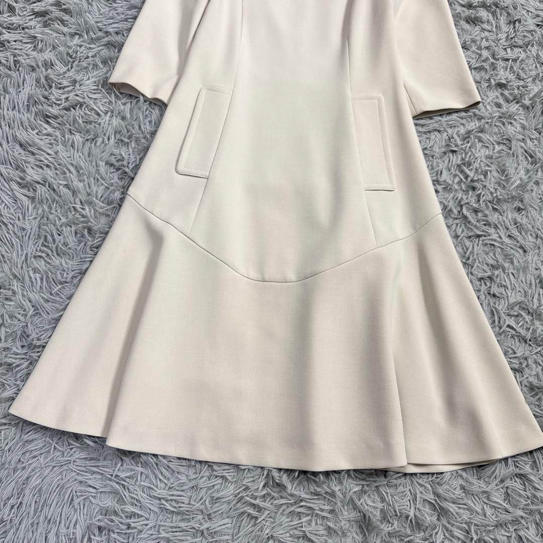 極美品✨フォクシー ハーフスリーブドレス 七分袖 Aラインワンピース