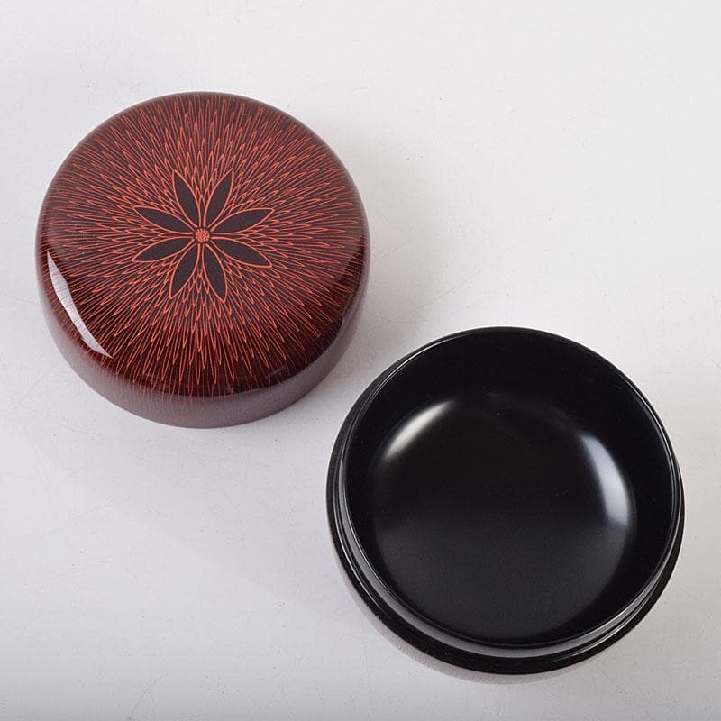 茶道具 中村湖彩作 朱菊毛彫 平棗 共布共箱 V 8641 - メルカリ