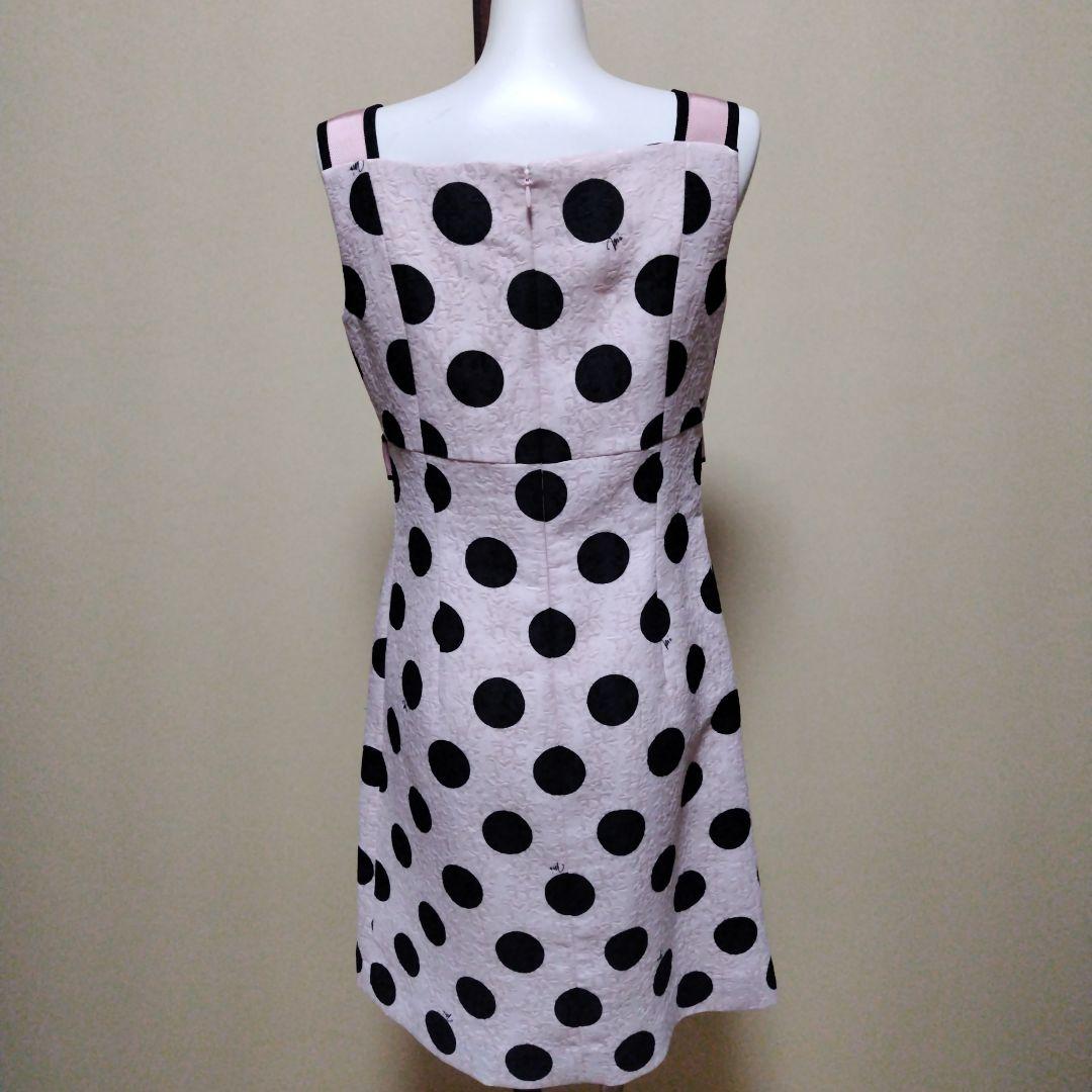 エムズグレイシー 水玉模様ひざ丈ワンピース ストライプ柄のワンピース