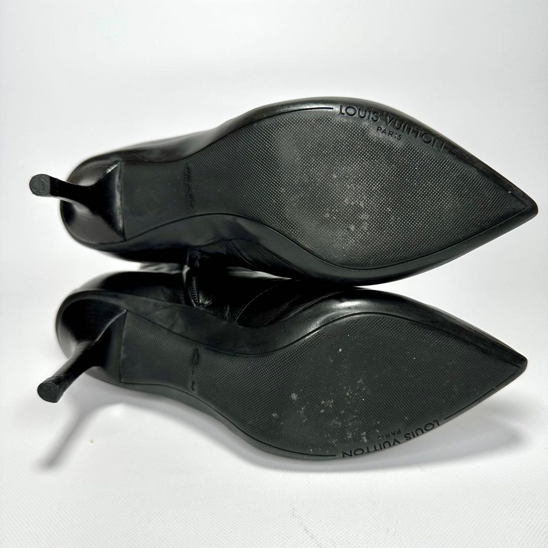 【美品】ルイヴィトン　レザー　ブーツ　ブラック　23.0cm