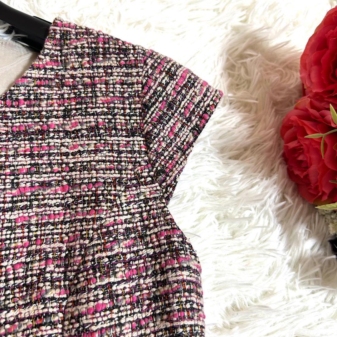 René 極美品✨20AW ルネ TISSUEツイード フロントジップ ドレス - メルカリ