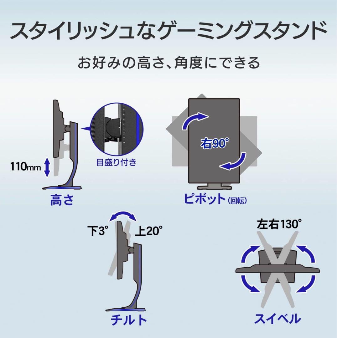 IODATA ゲーミングモニター 23.8インチ 240Hz 0.9ms
