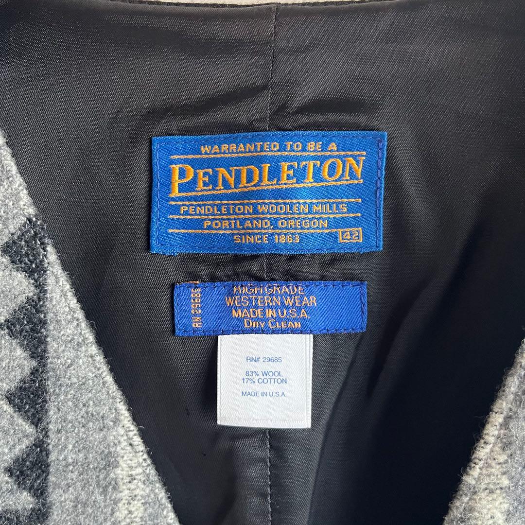 PENDLETON ネイティブ柄 ウールベスト/ WOOL VEST レア物 - メルカリ