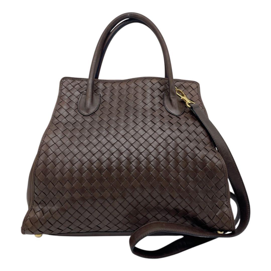 美品】ボッテガヴェネタ ハンドバッグ イントレチャート レザー 5691