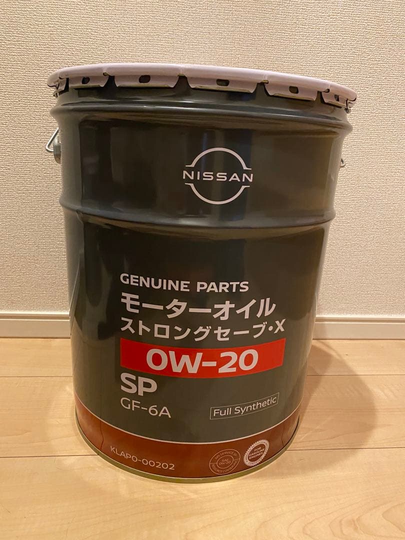 日産 エンジンオイル 0w-20 20L モーターオイル　ストロングセーブ・X SPストロングセーブ・X (化学合成油) 0W-20 ニッサン ガソリン専用