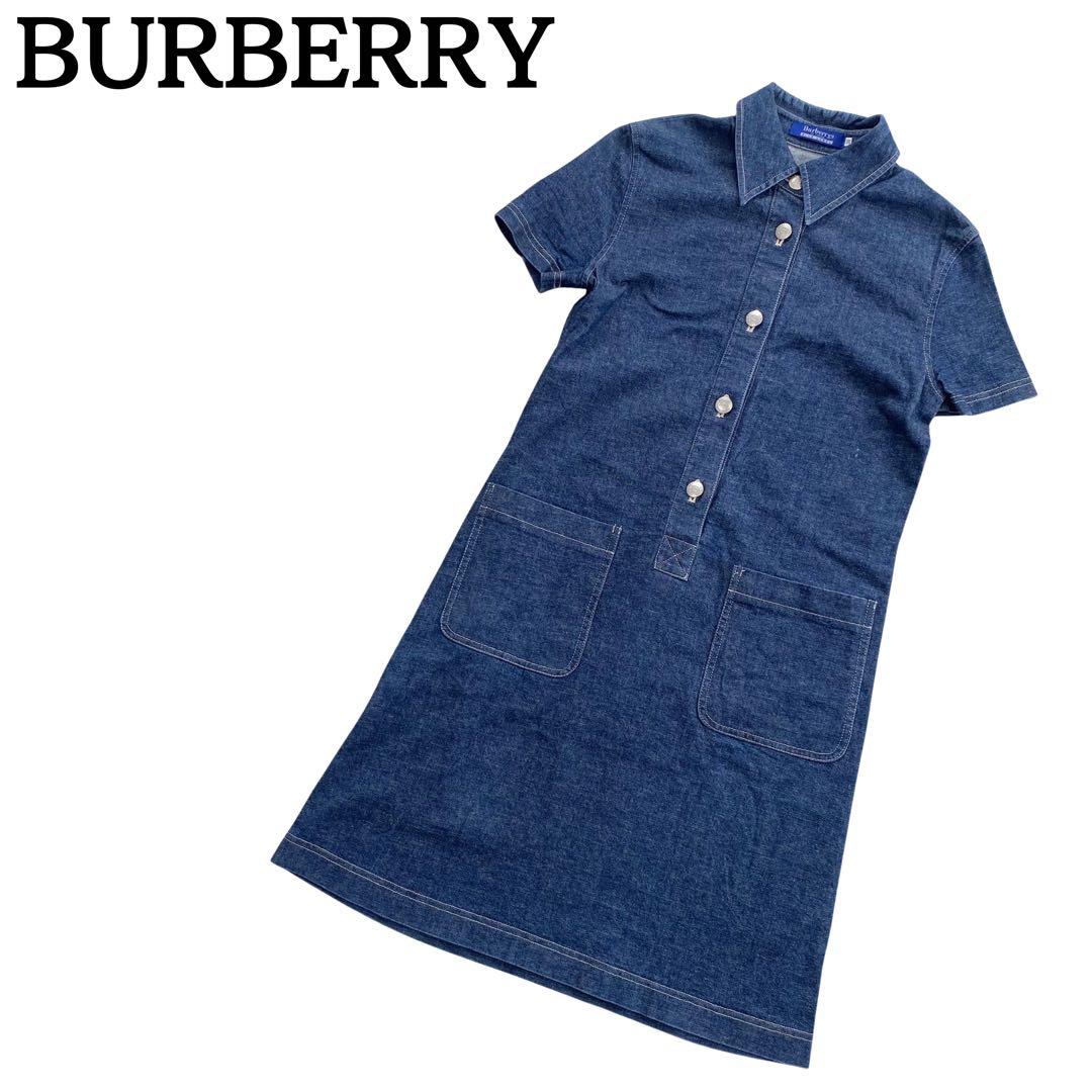 希少☆バーバリーブルーレーベル デニムワンピース 刻印ボタン 38