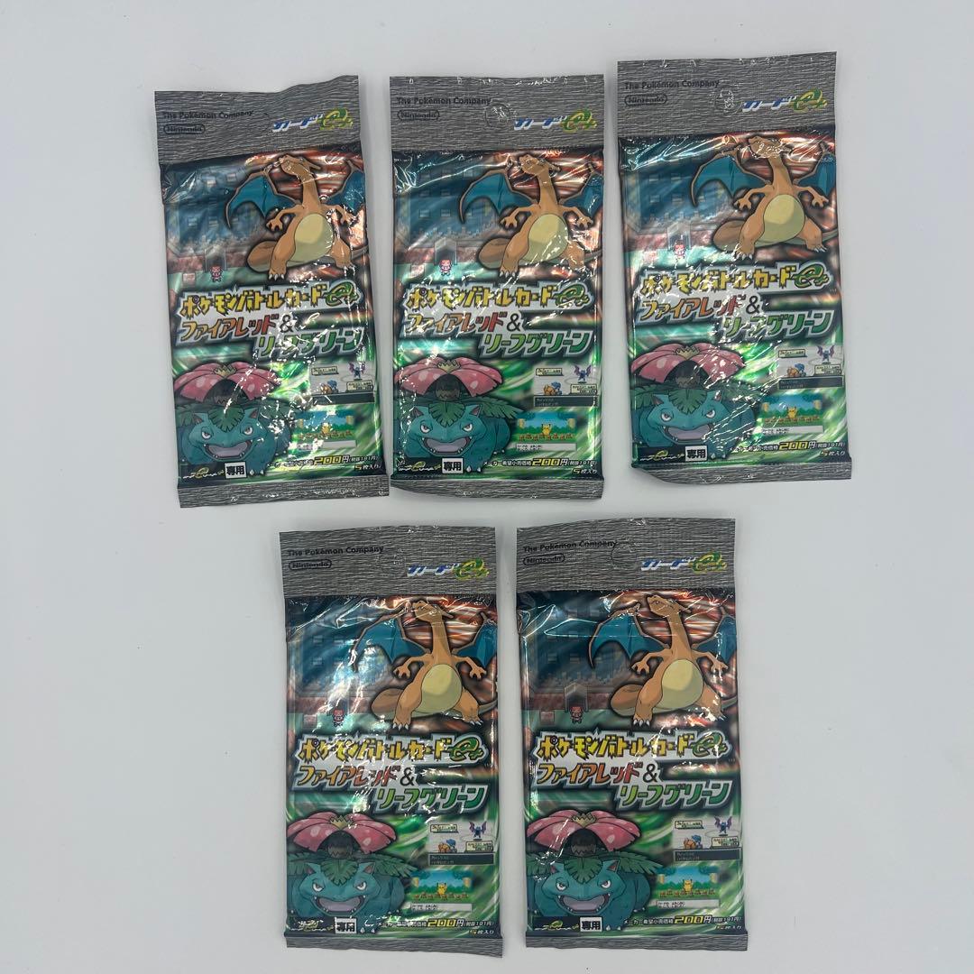 ポケモンバトルカードe+ ファイアレッド&リーフグリーン 未開封5パック② Yahoo!オークション - 新品未開封 ポケモンバトルカードe＋ ファイア