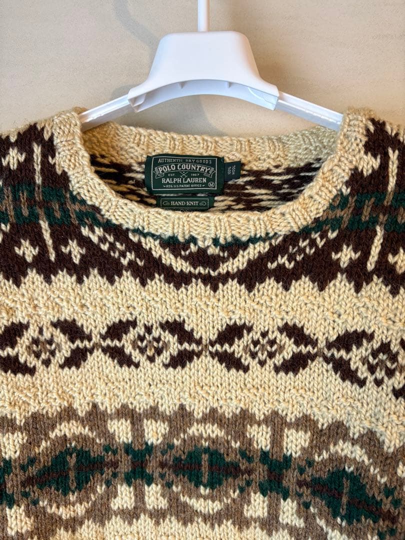ポロカントリー ハンドニットM ラルフローレン RRL フェアアイル