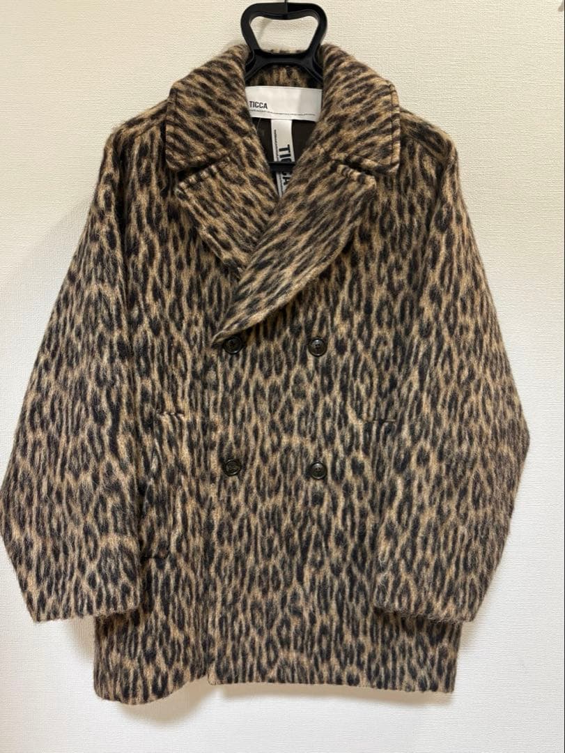 24AW TICCA/ティッカ レオパードシャギーピーコート - メルカリ