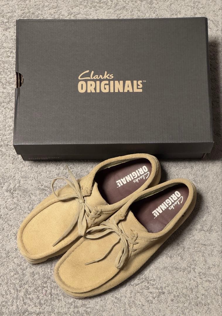 クラークス ワラビー ゴアテックス メイプルスウェード UK6.5 24.5cm