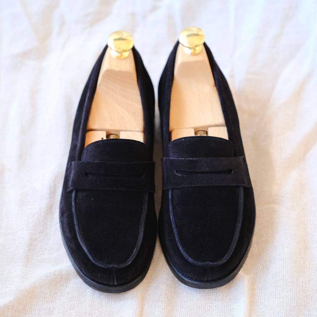 John Lobb ジョンロブ スエードコインローファーCampus黒45C - メルカリ