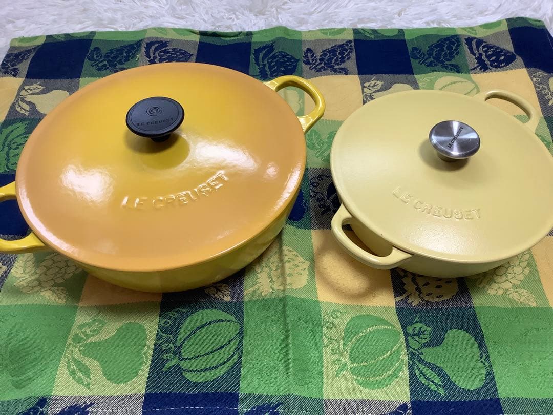 Le Creuset 両手鍋 マルミット　大小セット Le Creuset(ル・クルーゼ) IH対応両手鍋 20cm 並行輸入品 無水調理