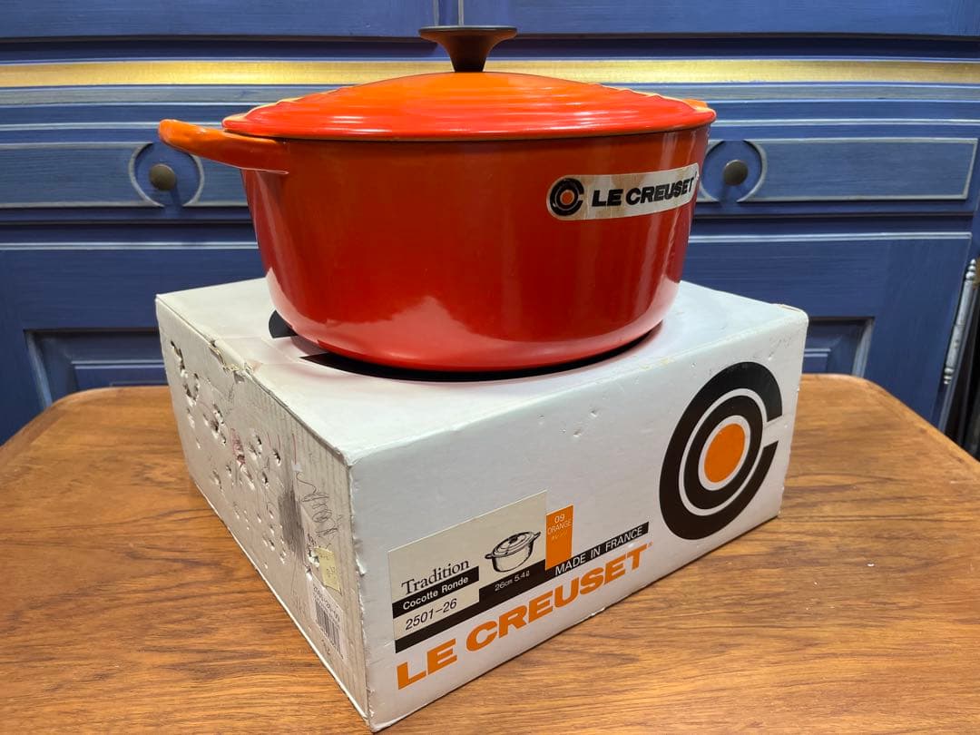 LE CREUSET ル・クルーゼ　ココットロンド26cm／5.4ℓ オレンジ
