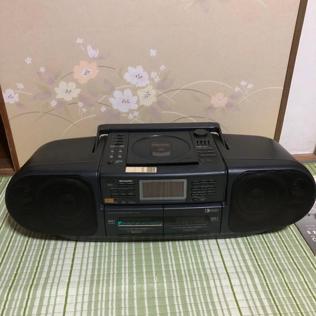 昭和レトロ】SHARP CDラジカセ/QT-88CD ダブルカセット ラジオ - メルカリ