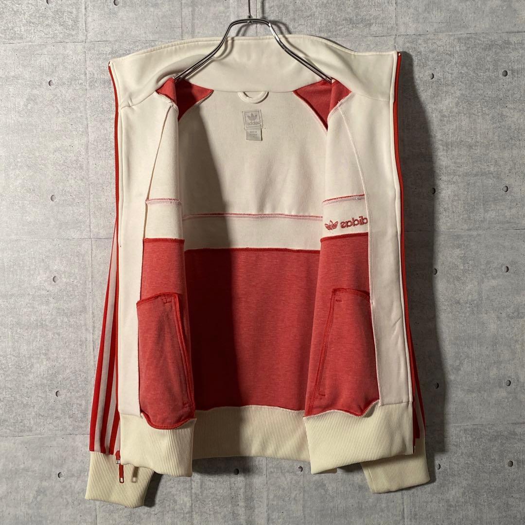 希少】アディダス カナダ代表 トラックジャケット 刺繍ロゴ 赤 白 M