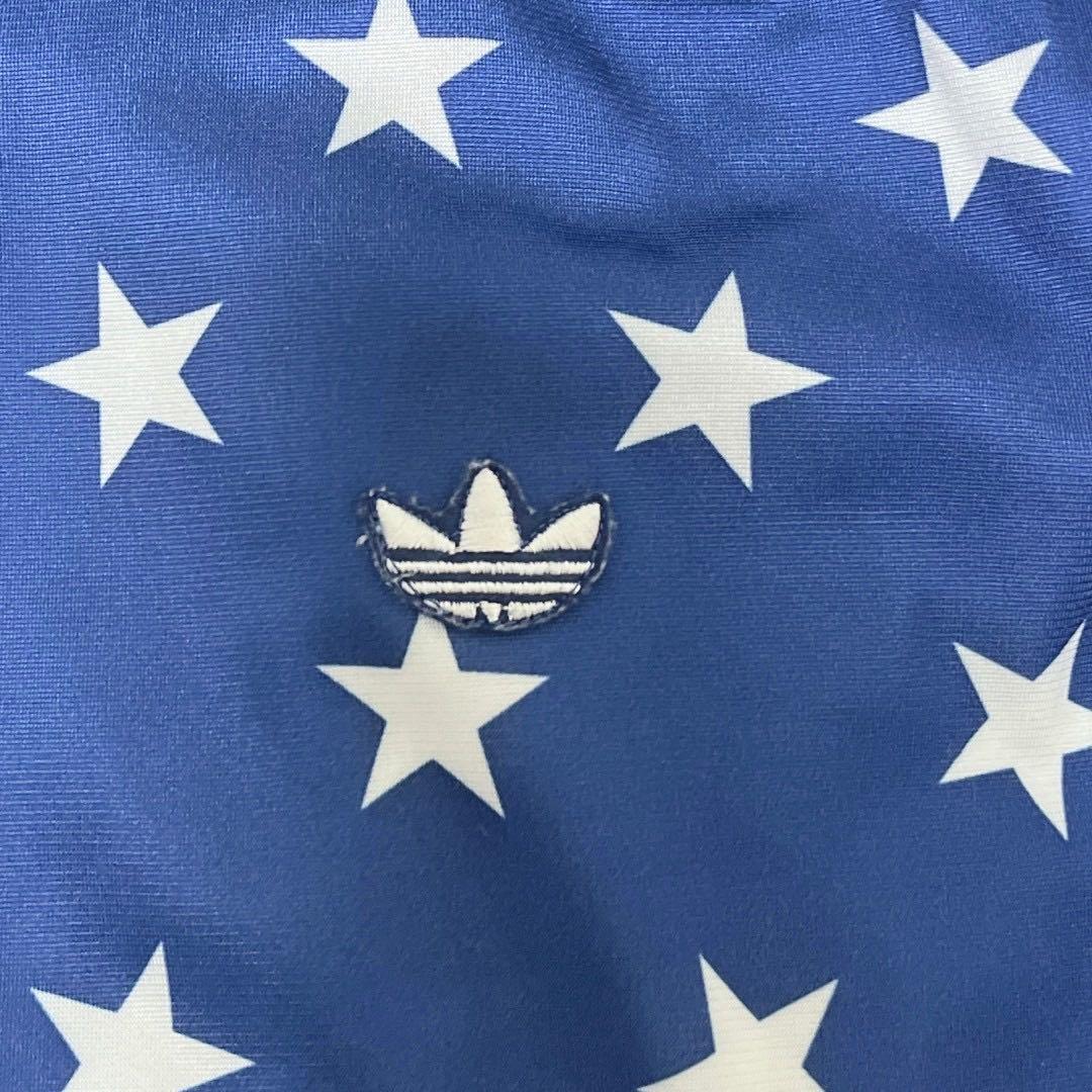 40周年限定✨アディダス トラックジャケット 青 ジャージ 星柄 スター