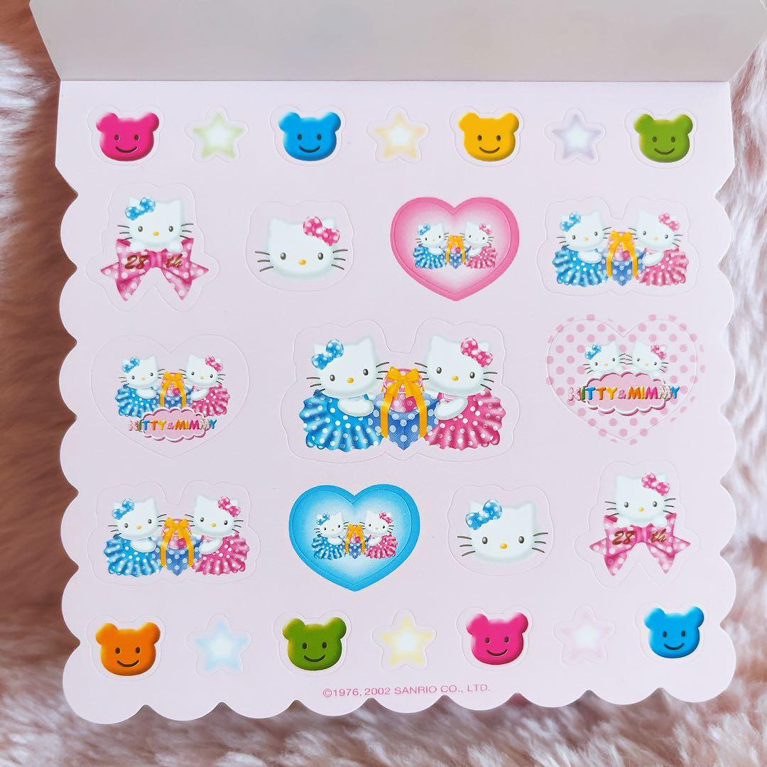 希少レア ハローキティ ミミィ 缶ケース ペンセット シール付きメモ