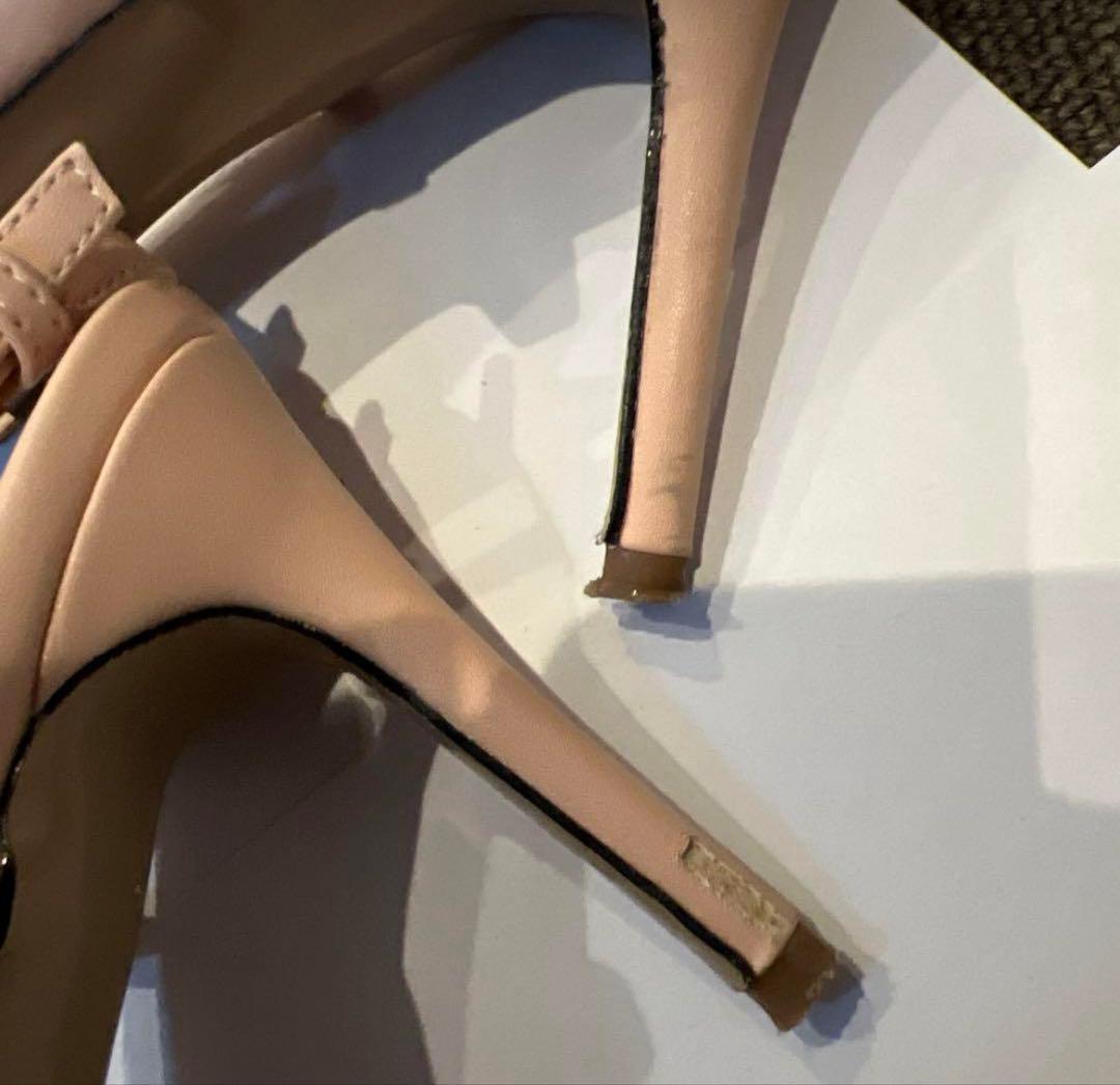 k*5様 ヴァレンティノ パンプス ヒール Vロゴ ベージュ ピンク 25.0