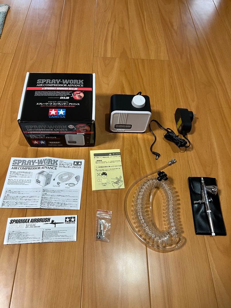 タミヤ コンプレッサーアドバンス スプレーワーク エアーブラシ 1回