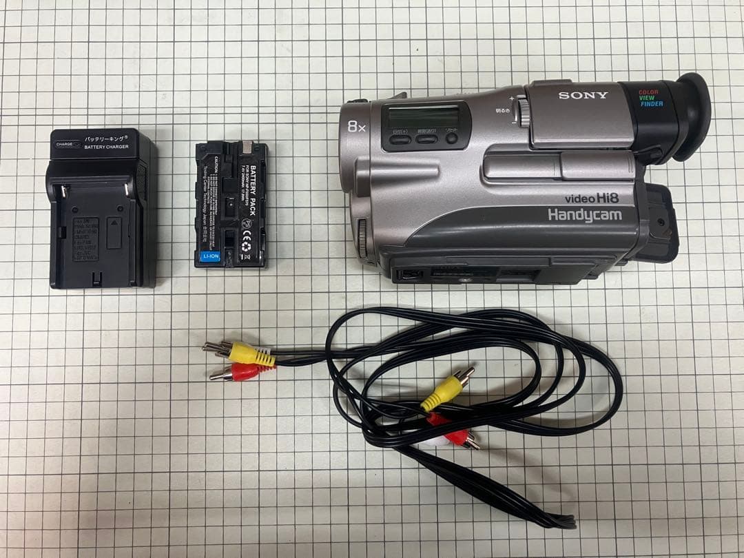 動作品　SONY videoHi8 ビデオカメラ CCD-TR1 1992/平成4/SONY/CCD-TR1/Hi8 HandyCam/8ミリビデオ/ハンディカム/映画