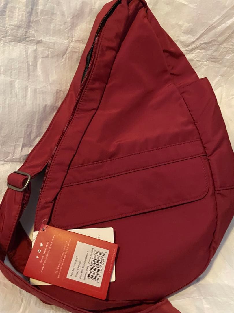 【新品未使用タグ付】ヘルシーバックバッグ　Sサイズ　赤色 ヘルシーバックバッグ テクスチャードナイロン Sサイズ クリムゾン