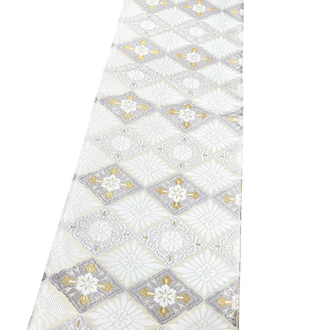 A 45美品 袋帯 有織唐織 六通柄 金糸 華文 正絹 高級 - メルカリ