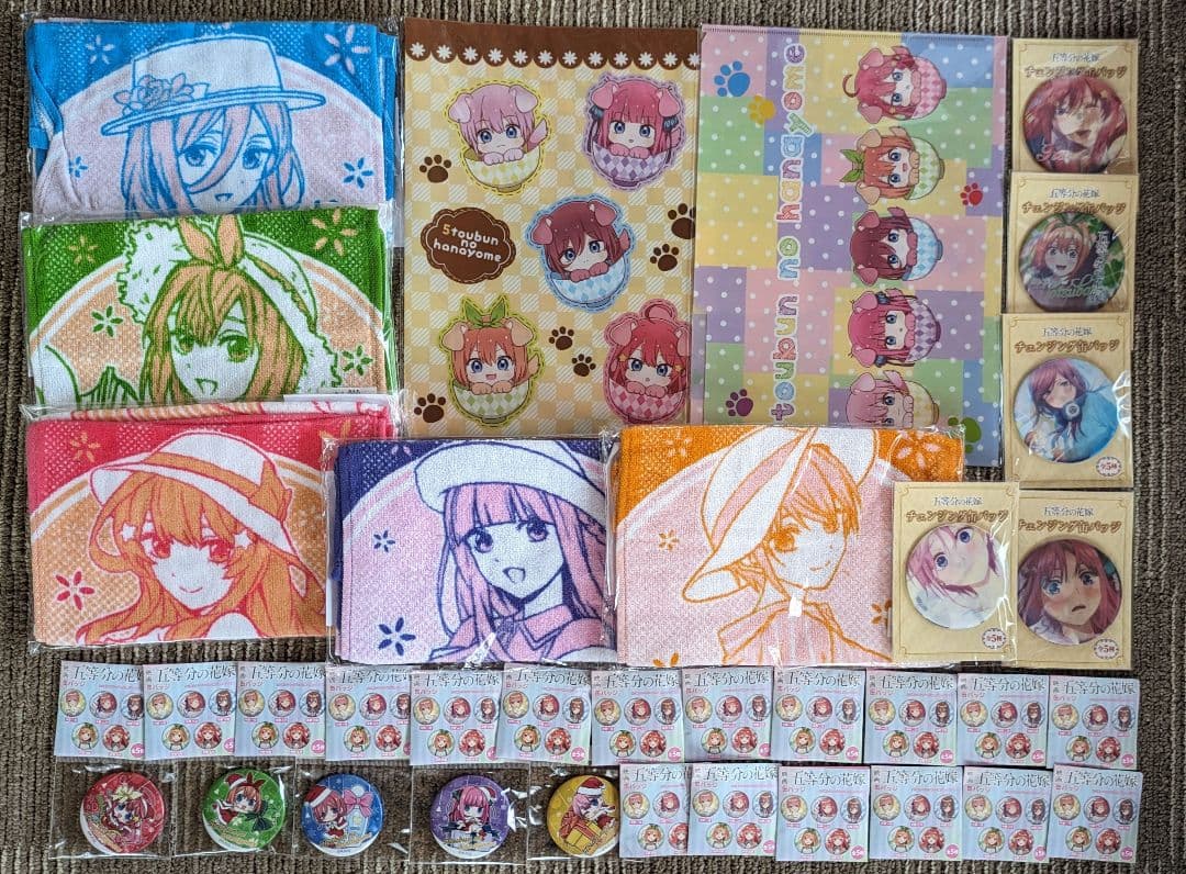 五等分の花嫁　中野一花　中野二乃　中野三玖　中野四葉　中野五月　五つ子集合　全員