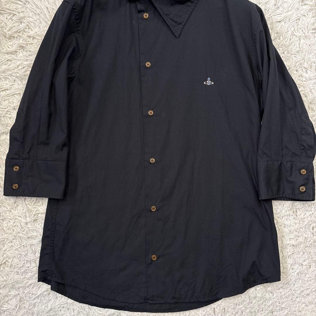 美品【ヴィヴィアンウエストウッドメン】ブラック オーブ 七分袖 変形