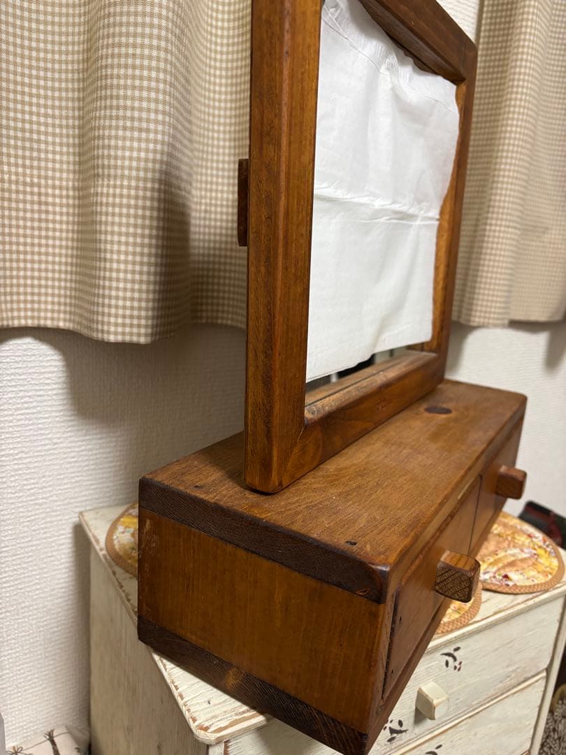 チューリップ様専用 アンファン 引き出し付卓上鏡 鏡台