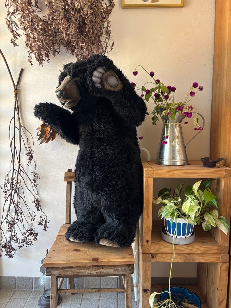 希少 HANSA 大型 黒クマ ぬいぐるみ リアルアニマル - メルカリ