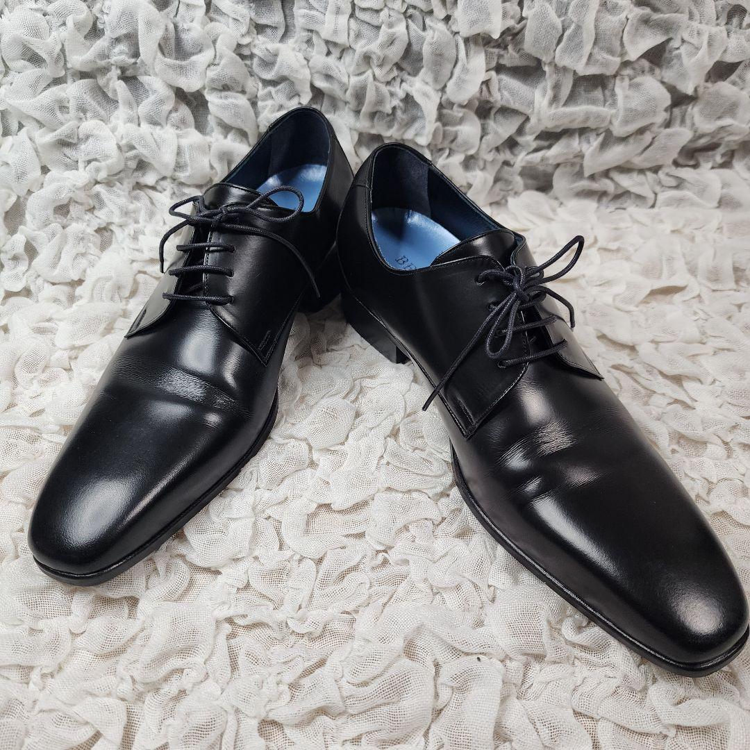 美品 ベニル プレーントゥ ドレス レザー シューズ 6㎝ヒールアップ