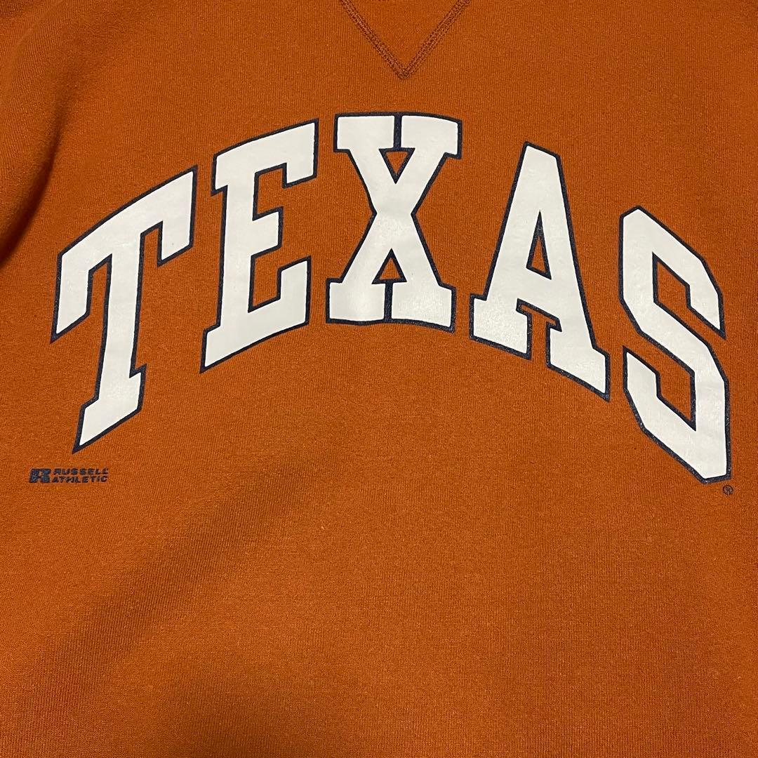 ラッセルアスレチック スウェット 90s USA製 TEXAS アーチロゴ XL